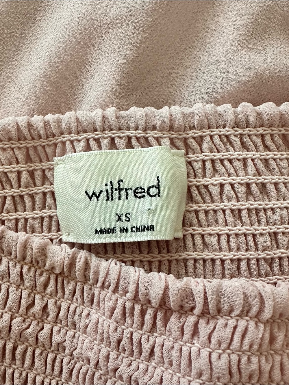 Wilfred Blush Pink Smocked Square-Neck Midi Dress - Picture 6 of 7